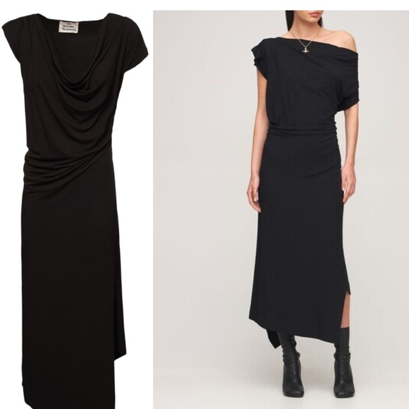 New with tags Vivienne Westwood black Utah dress. Size medium. Stretch viscose - Picture 5 of 16